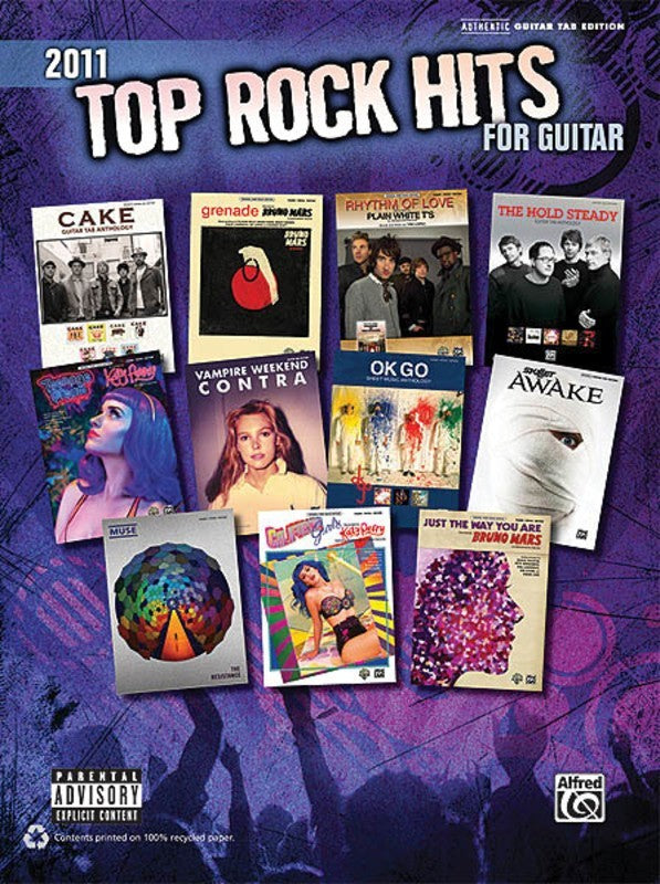 2011 Top Rock Hits For Guitar TAB Book