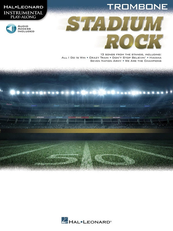 Stadium Rock For Trombone Play Along Book/Ola