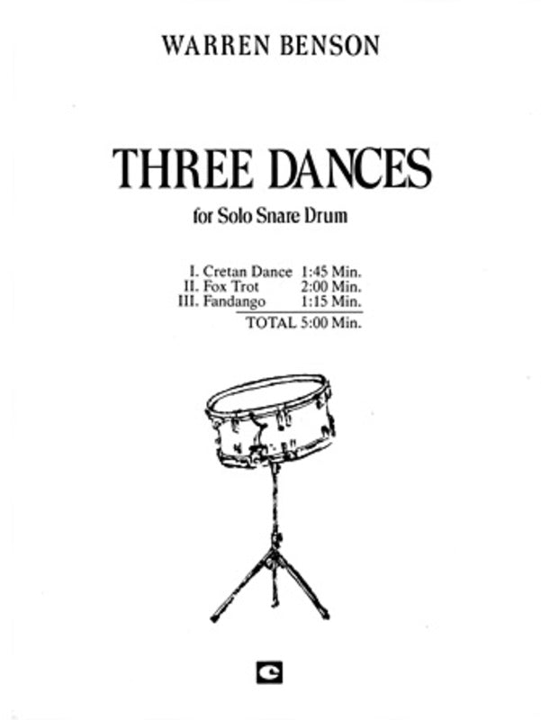 Warren Benson - 3 Dances For Solo Snare Drum Sheet Music