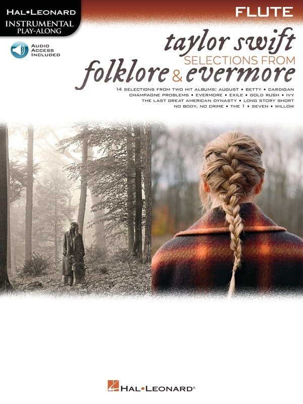 Taylor Swift - Folklore & Evermore Flute Play Along Book/Ola