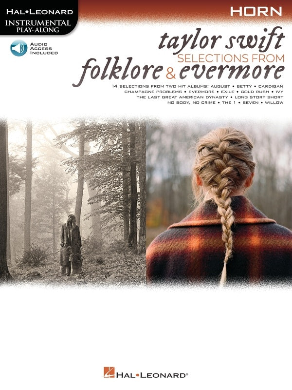 Taylor Swift - Folklore & Evermore Horn Play Along Book/Ola