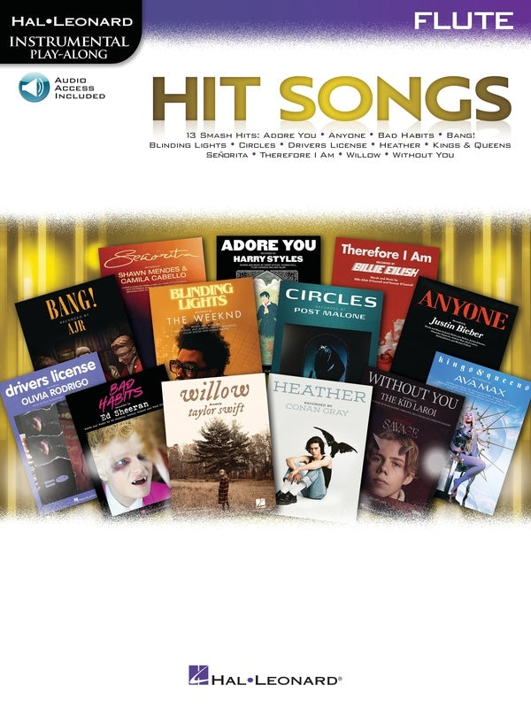 Hit Songs For Flute - Play Along Book/Ola