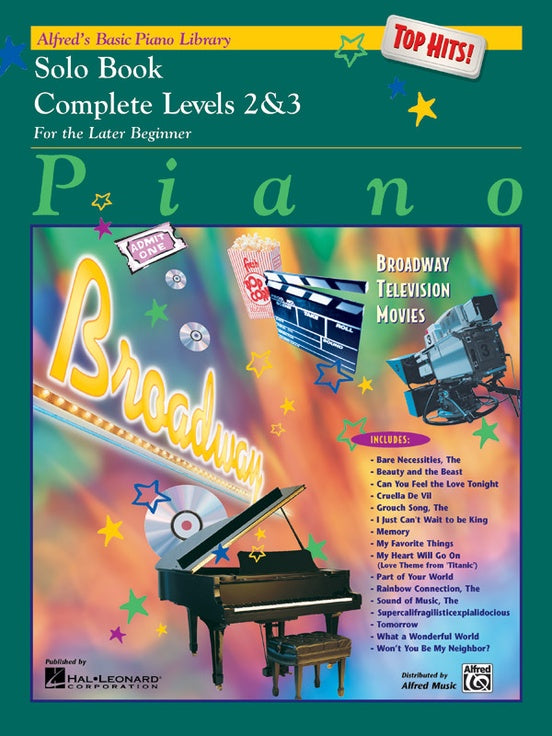 Alfred's Basic Piano Library - Top Hits Solo Book Complete Level 2 & 3