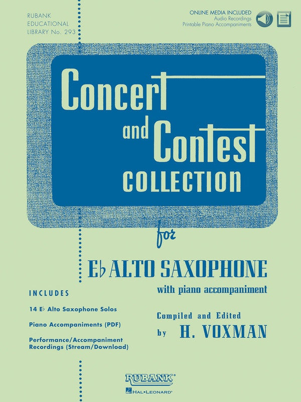 Concert And Contest Collection Alto Sax Bk/Cd