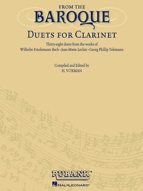 Rubank: From The Baroque - Duets For Clarinet Book