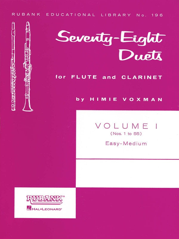 78 Duets For Flute And Clarinet Volume 1 Book (Easy To Medium)