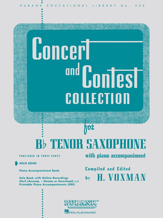 Concert And Contest Tenor Sax Part