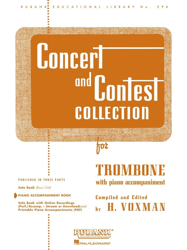 Concert And Contest Trombone Piano Accompaniment