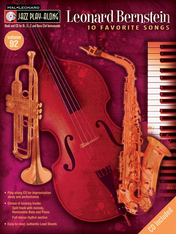 Leonard Bernstein - Jazz Play Along Volume 92 Book/Cd