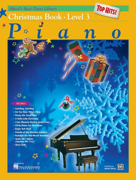 Alfred's Basic Piano Library - Top Hits Christmas Book Level 3