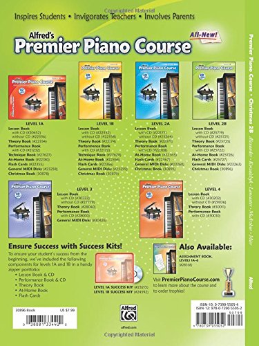 Alfred's Premier Piano Course Christmas Book 2B