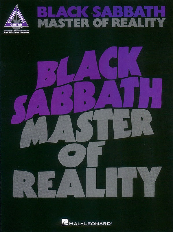 Black Sabbath - Master Of Reality Guitar Tab Book