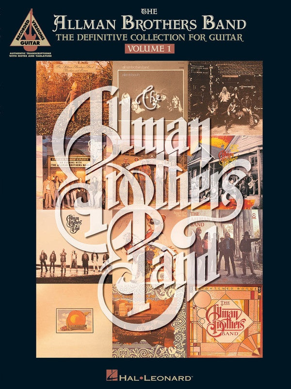 Allman Brothers Definitive Collection Guitar Tab Volume 1 Book