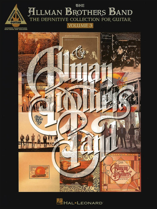 Allman Brothers Definitive Collection Guitar Tab Volume 3 Book