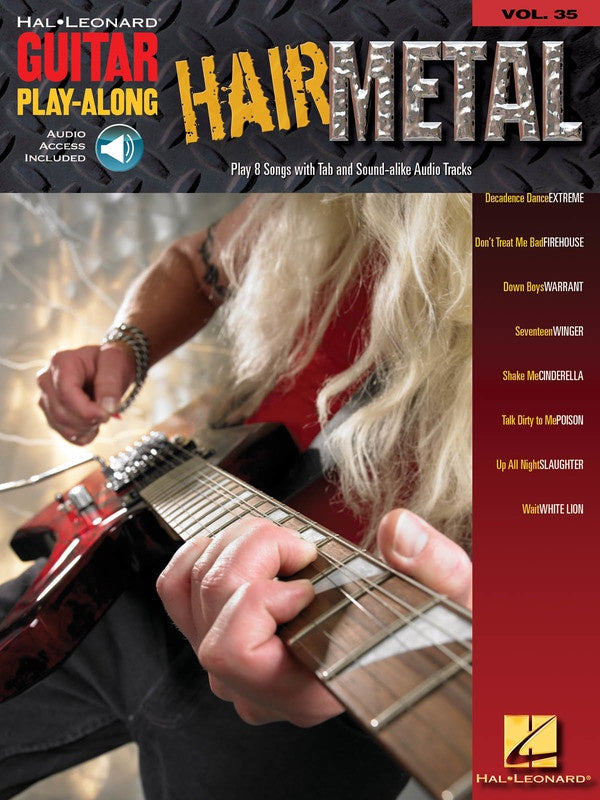 Hair Metal Guitar Play Along Bk/Cd V35 Gtr