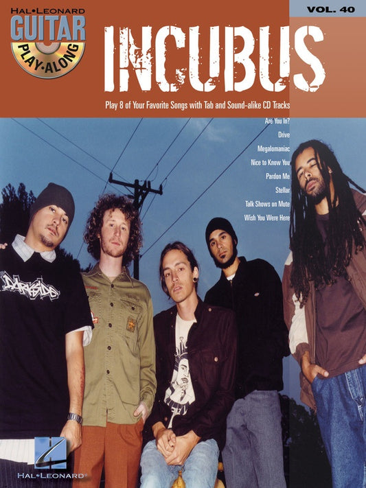 Incubus Guitar Play Along Volume 40 Book/Cd