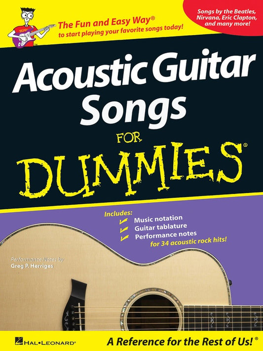 Acoustic Guitar Songs For Dummies Gtr Tab