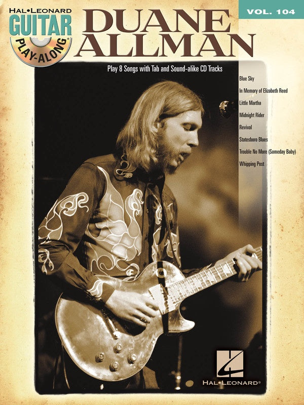 Duane Allman - Guitar Play Along Volume 104 Book/Cd