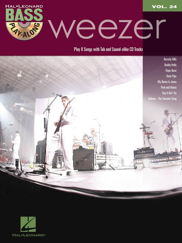 Weezer Bass Play Along Volume 24 Book/Cd