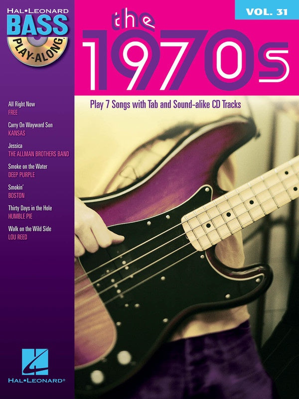 1970's Bass Play Along Volume 31 Book/Cd