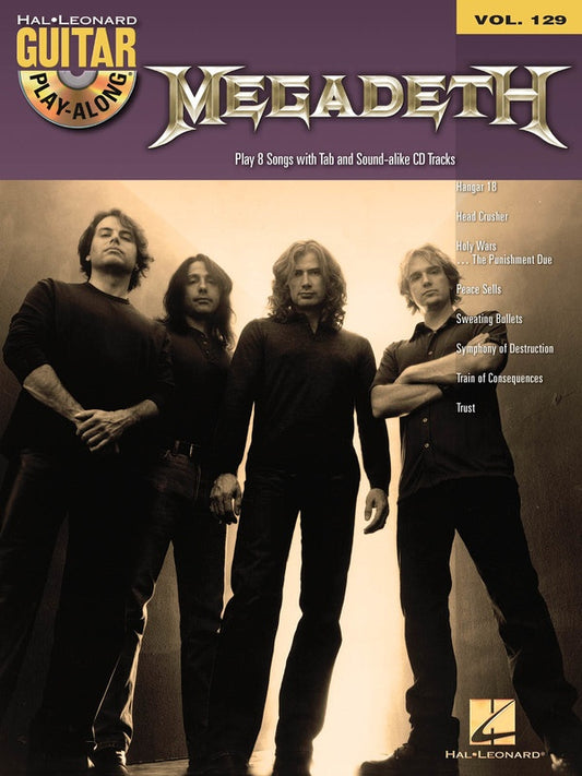 Megadeth - Guitar Play Along Volume 129 Book/Ola