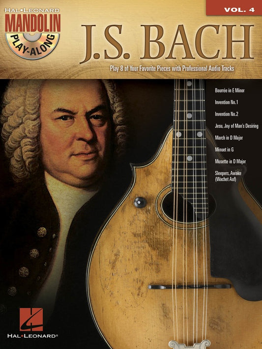 Js Bach Mandolin Playalong V4 Bk/Ola