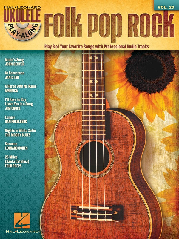 Folk Pop Rock Ukulele Play Along Bk/Cd V20