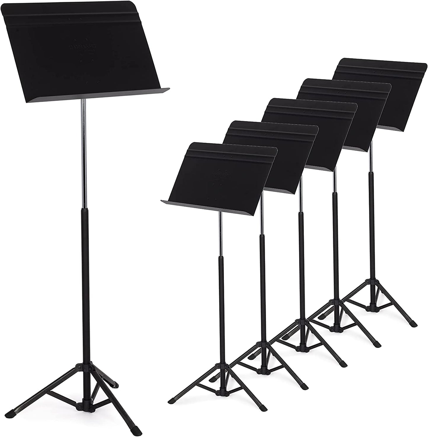 Manhasset Collapsible Voyager Music Stand with ABS Desk in Black - Box of 6 Stands