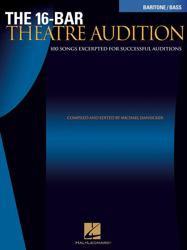 16 Bar Theatre Audition Baritone Bass Book