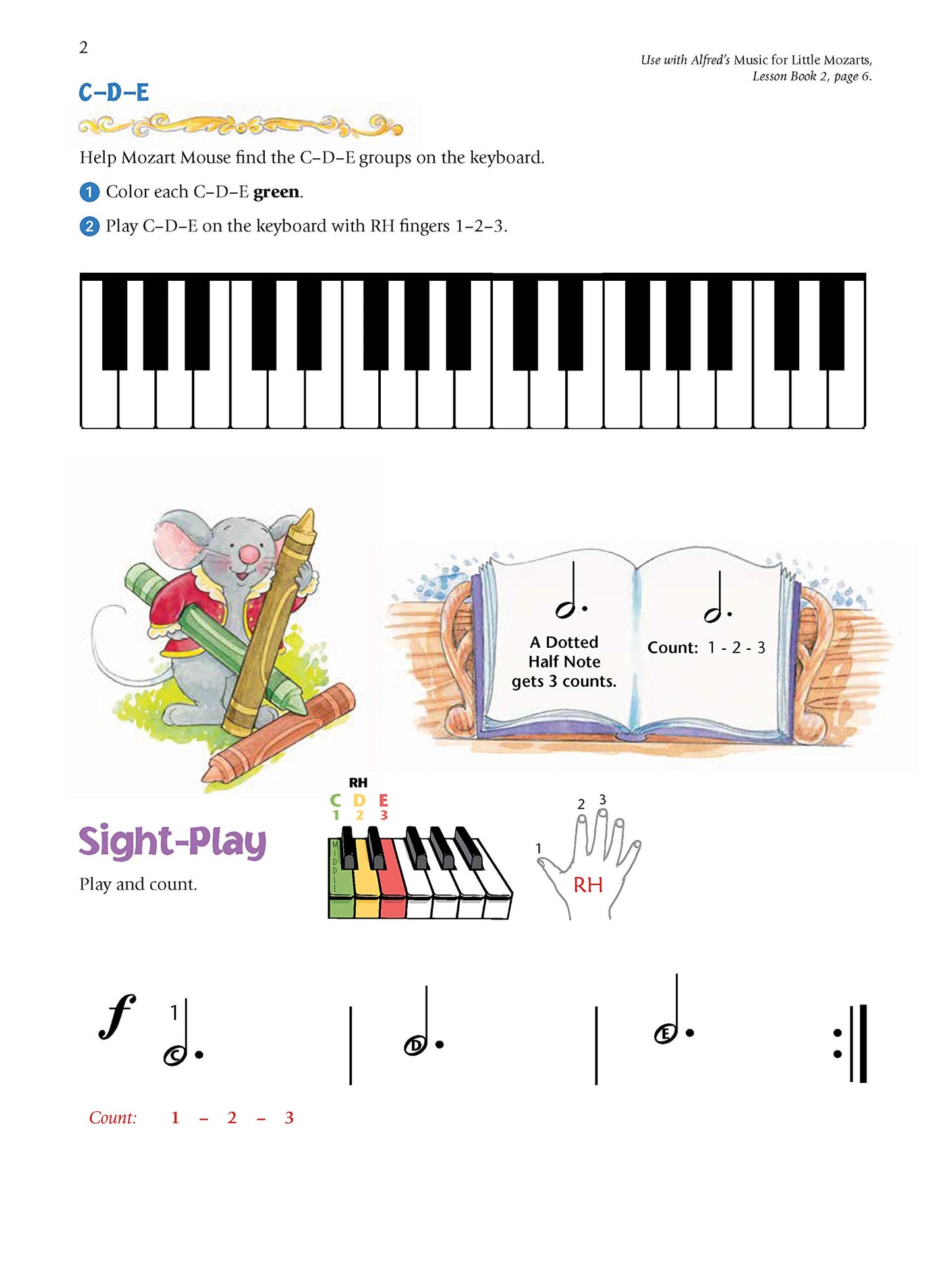 Alfred's Music For Little Mozarts - Notespeller & Sight-Play Book 2