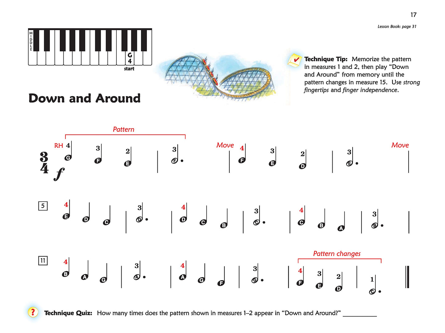 Alfred's Premier Piano Course Technique 1A Book