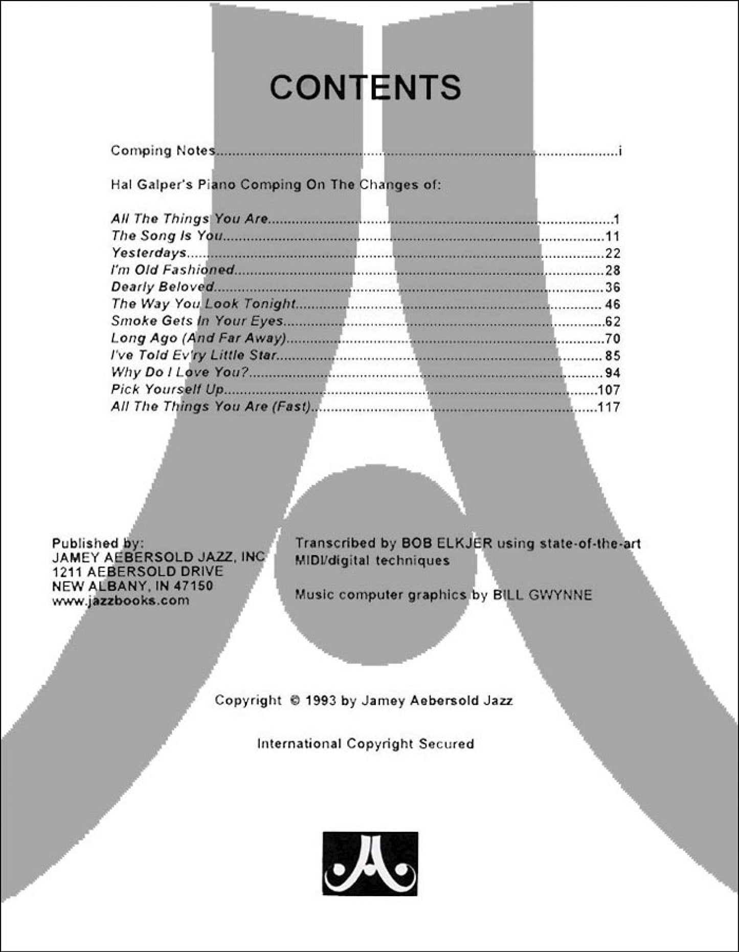 Piano Voicings Transcribed From Volume 55 Jerome Kern Book