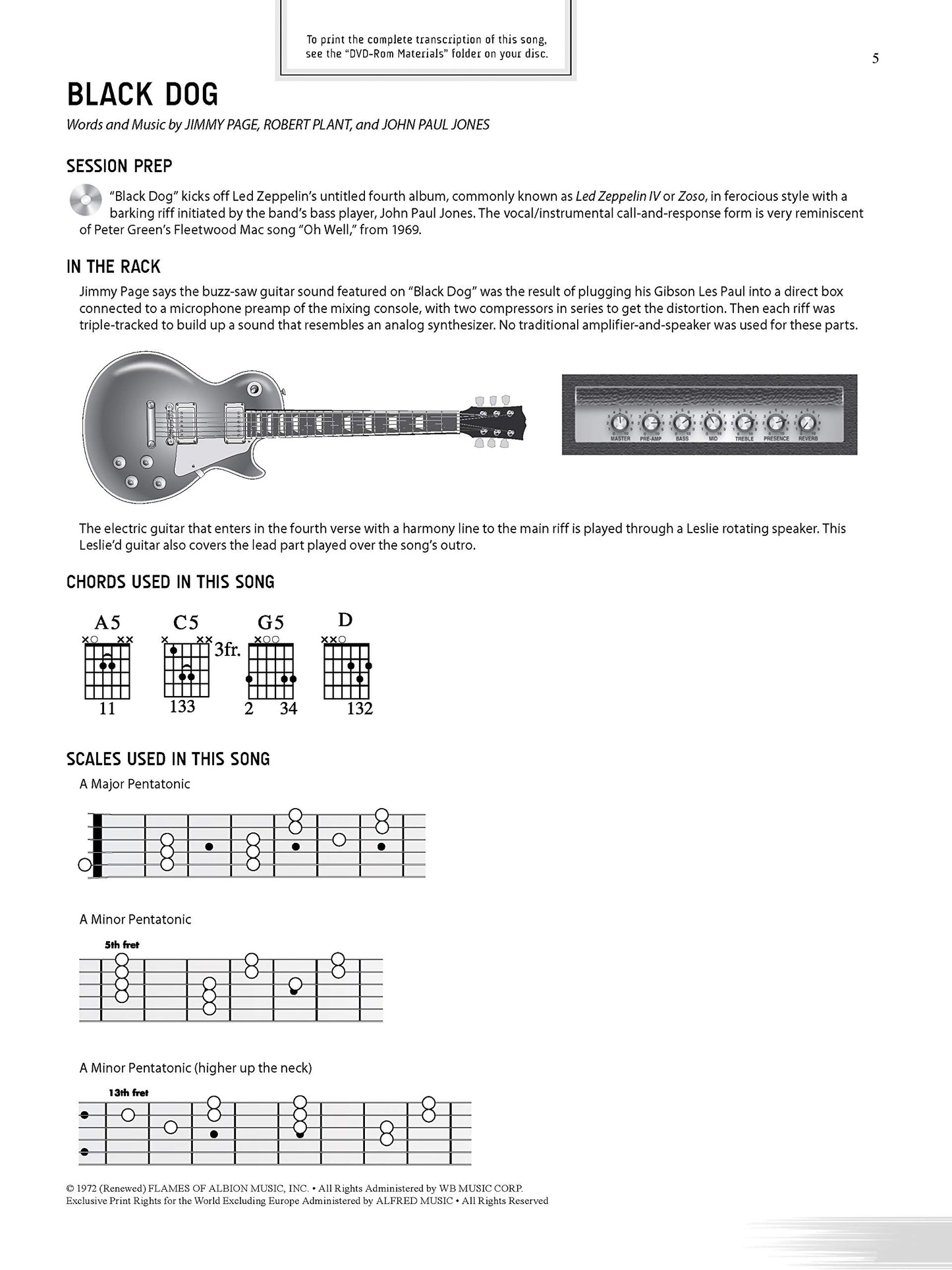 Led Zeppelin - Electric Sessions Guitar TAB, Book and Dvd