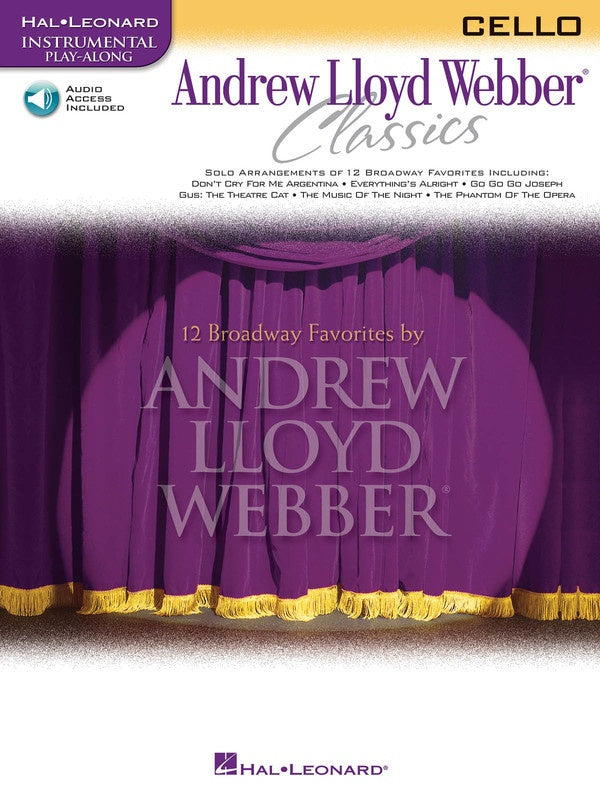 Andrew Lloyd Webber Classics - Cello Play Along Book/Ola