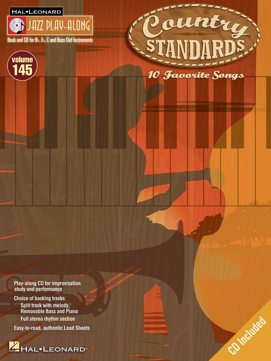 Country Standards - Jazz Play Along Volume 145 Book/Cd