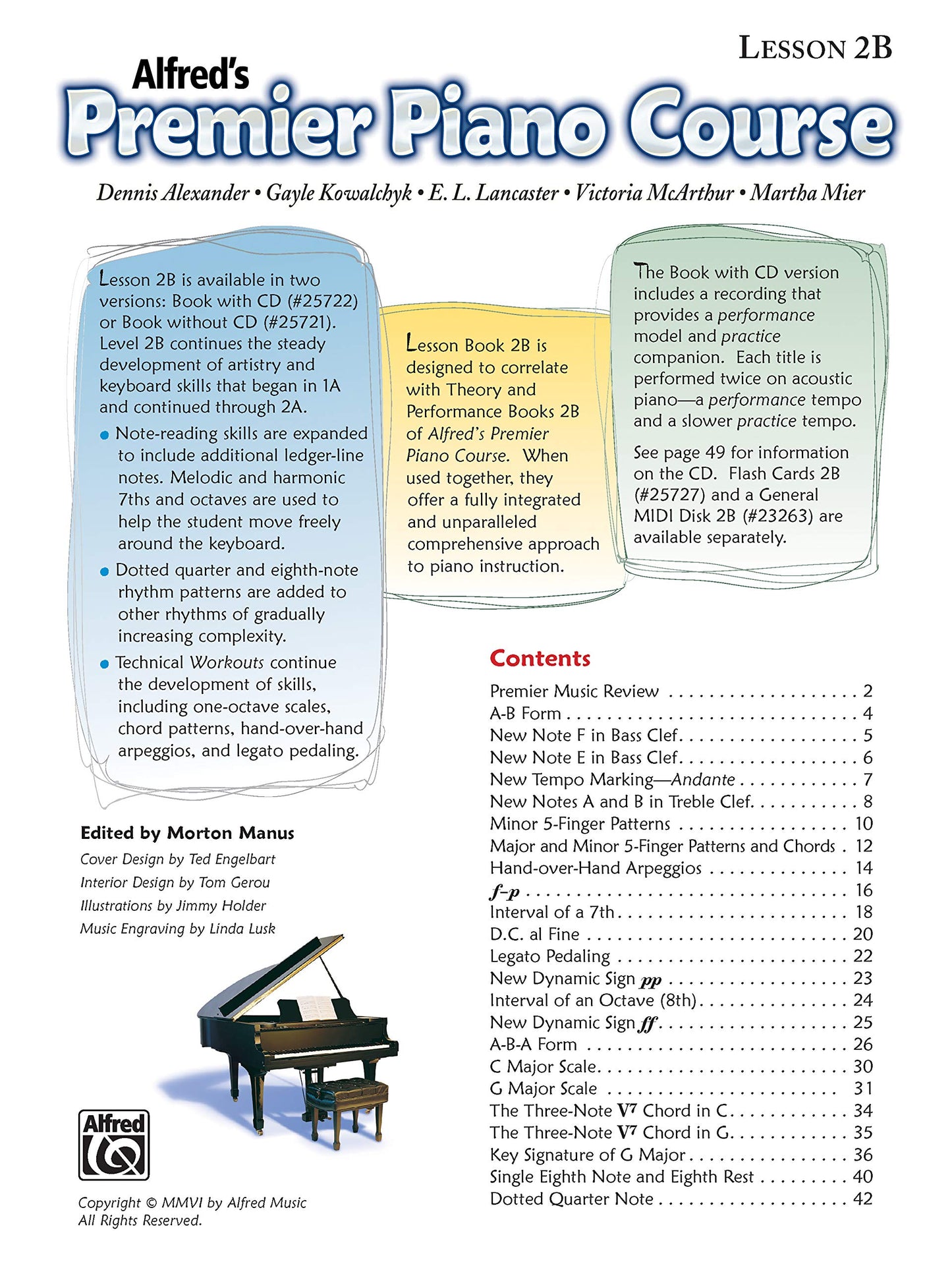 Alfred's Premier Piano Course Lesson Book 2B