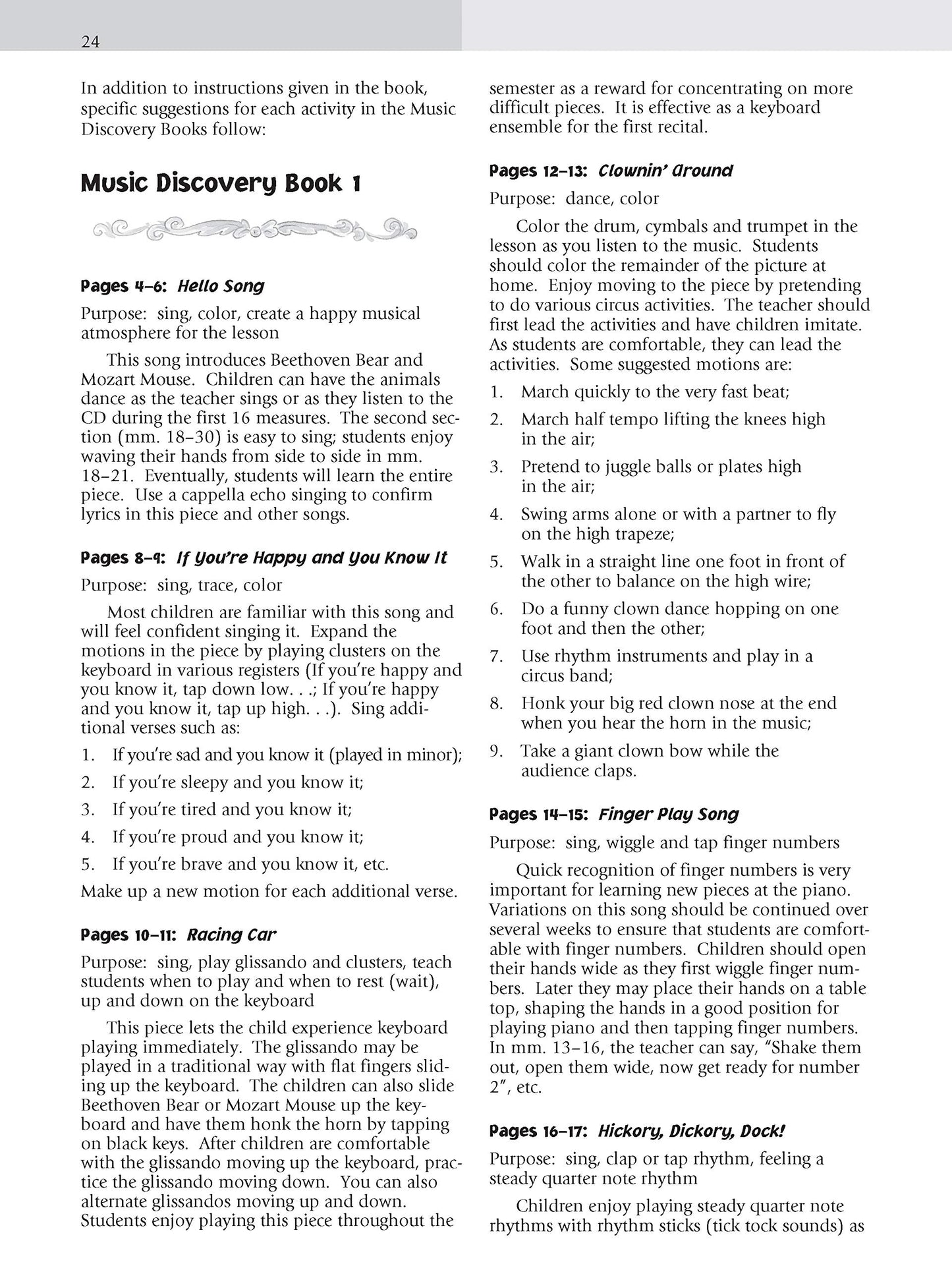 Alfred's Music For Little Mozarts - Teachers Handbook 1 & 2