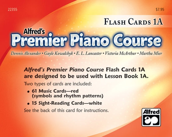 Alfred's Premier Piano Course - Flash Cards Level 1A