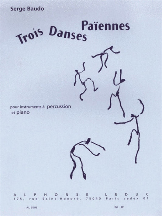 3 Dances Paiennes Percussion/Piano Book