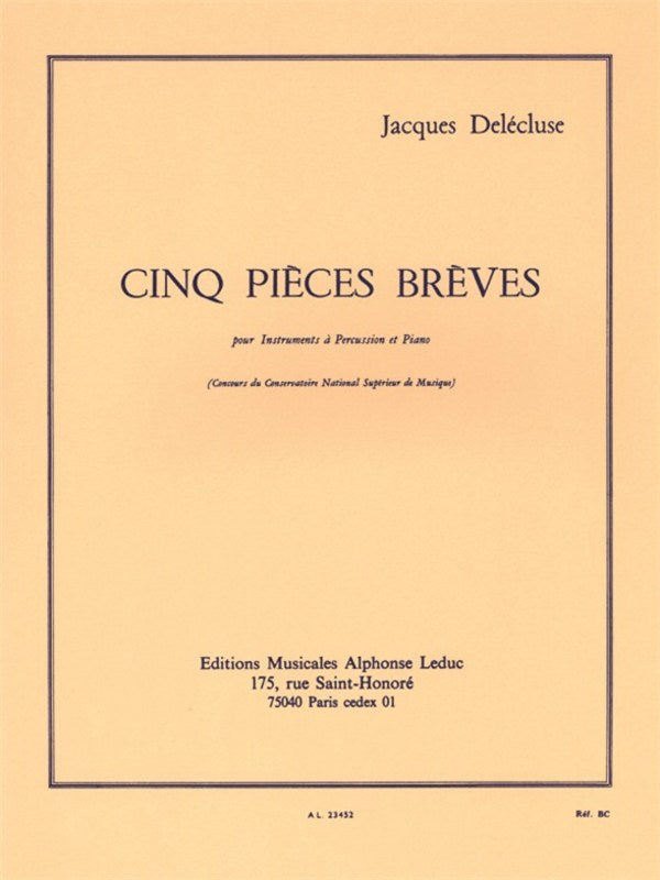 Delecluse - 5 Pieces Breves Percussion/Piano