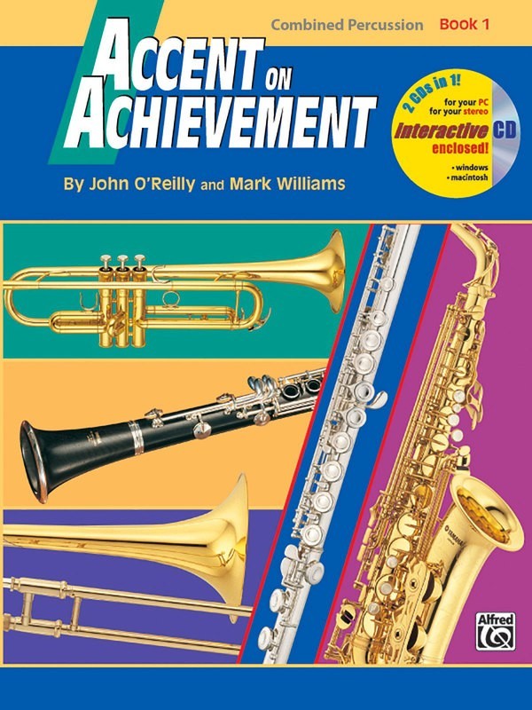 Accent On Achievement -Combined Percussion Book 1 (Snare Drum, Bass Drum, Mallets)