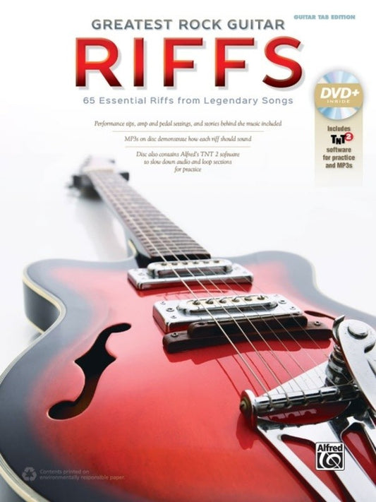 Greatest Rock Guitar Riffs Tab Bk/Dvd