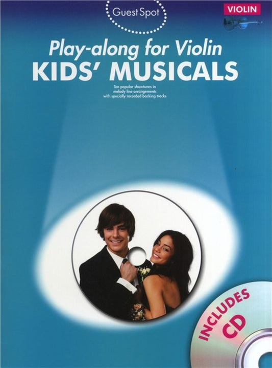 Guest Spot - Kids Musicals Violin Play Along Book/Cd