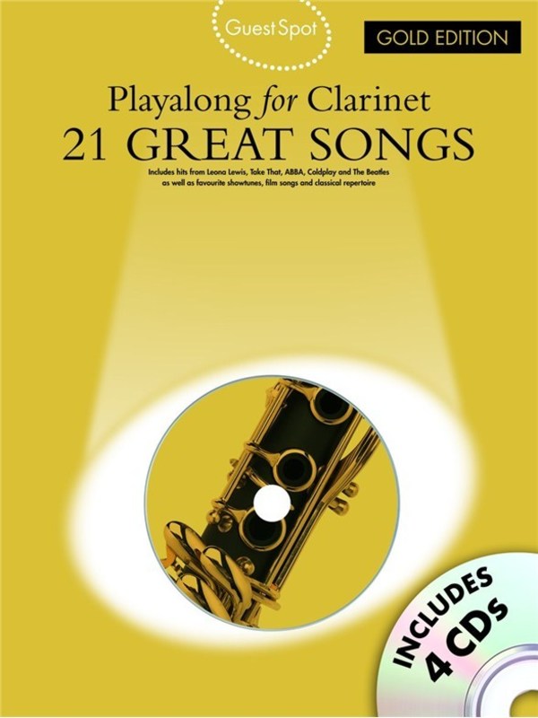 Guest Spot Gold Edition - 21 Classics for Clarinet Play Along Book/4Cds