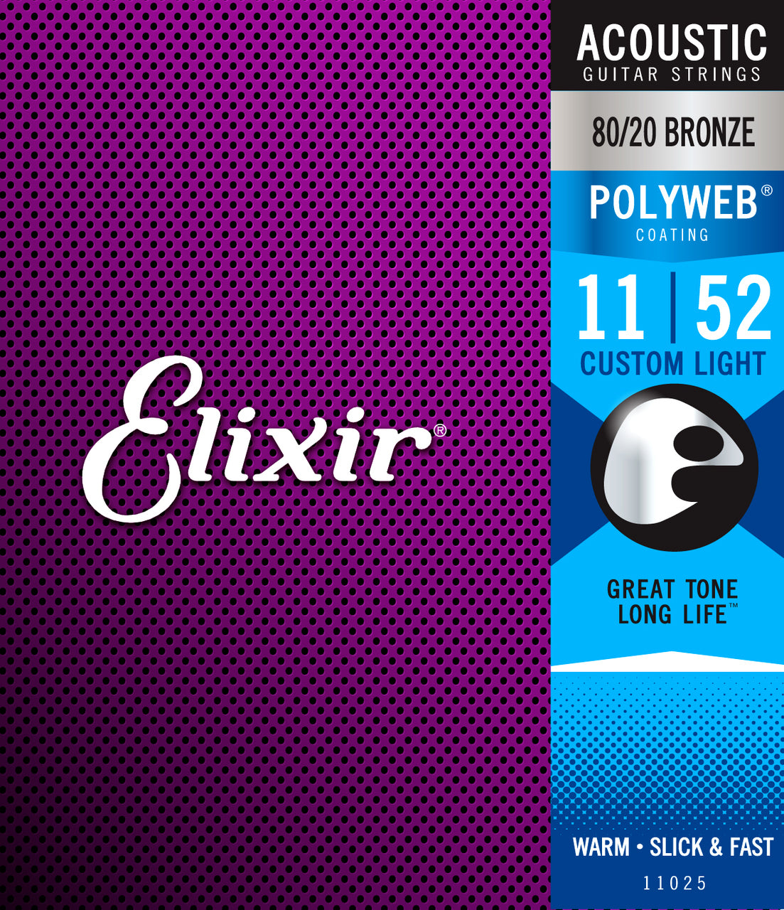 Elixir 11025 Polyweb 80/20   Custom Light 11-52