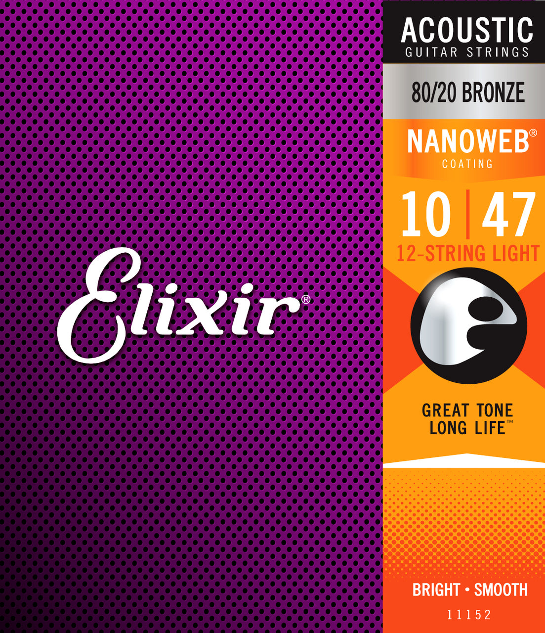 Elixir 11152 Nanoweb 80/20   12 String Light 10-47