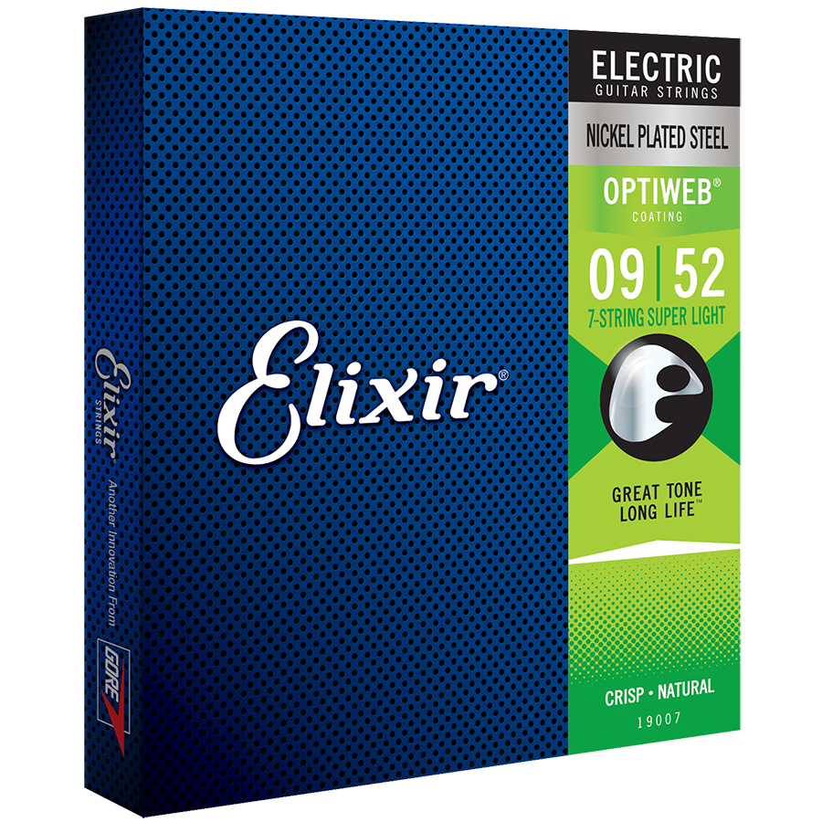 Elixir 19007 Optiweb 7-String Electric Super Light 9-52