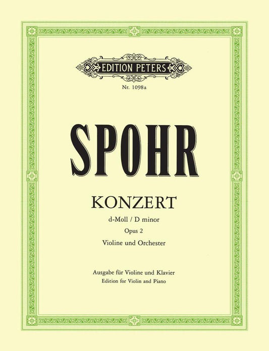 Spohr - Concerto No 2 D Min Op 2 Violin/Piano