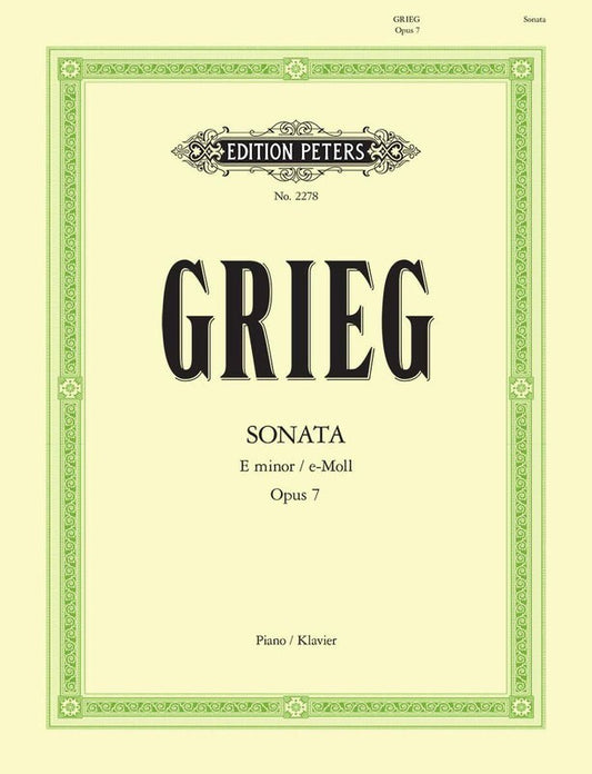 Grieg - Sonata E Min Op 7 Piano