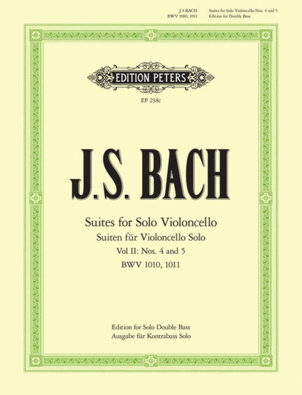 Bach - Cello Suites Nos 4-5 Arr For Double Bass